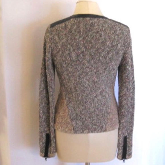 Rag & Bone Lori Tweed Leather Trim Moto Jacket - Picture 8 of 15